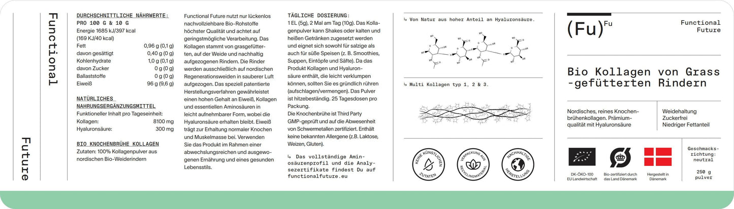 BIO - Knochenbrühe - Kollagen mit Hyaluronsäure - BeOptimal