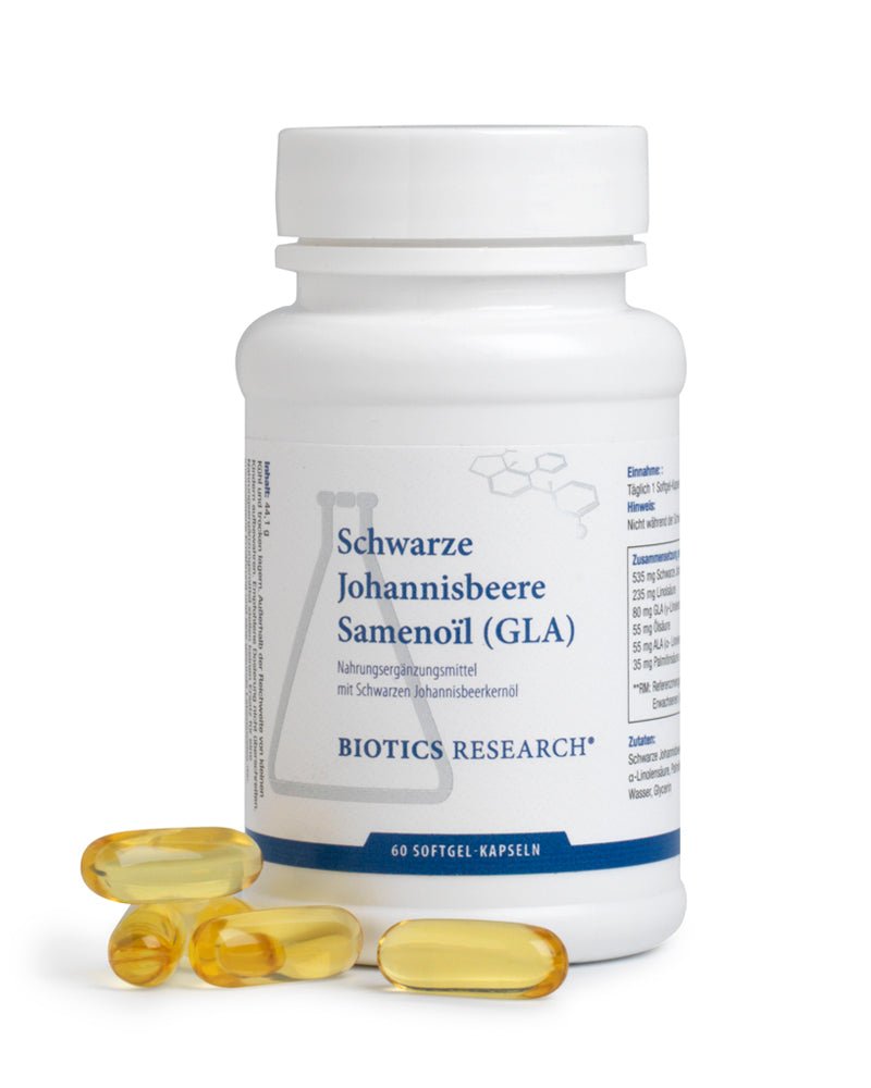 Biotics Schwarze Johannisbeere Samenöl (GLA) - 60 Softgel Kapseln - BeOptimal