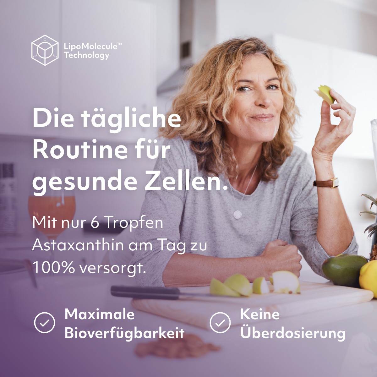 LipoVibes Astaxanthin Tropfen - Antioxidans aus Rotalgen